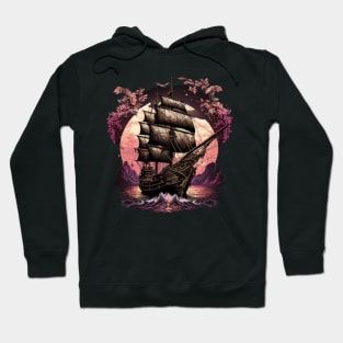 Pretty in pink pirate ship Hoodie